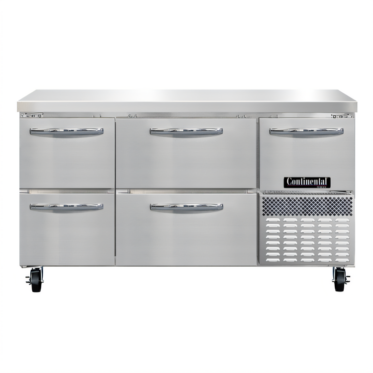 Product image #1 for Continental Refrigerator FA60N-D 60" Freezer Base Worktop Unit with Drawers & Door