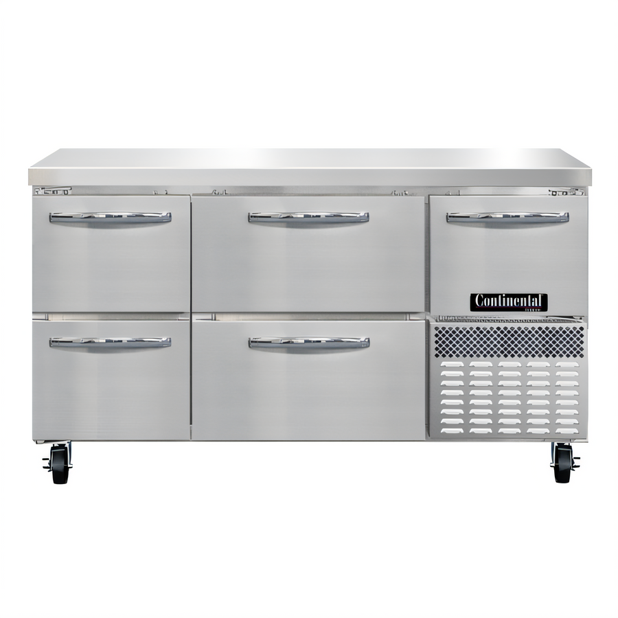 Product image #1 for Continental Refrigerator FA60N-D 60" Freezer Base Worktop Unit with Drawers & Door