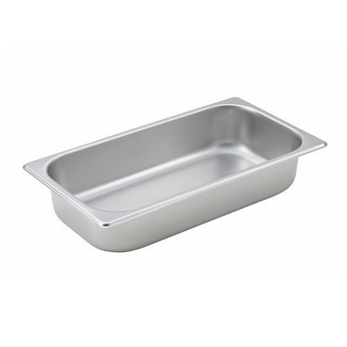 Product image #1 for Winco SPT2 1/3 Size Solid Straight-Sided Steam Table Pan, 25 Gauge, 2-1/2 Inch Deep, 18/8 Stainless Steel