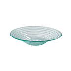 Thumbnail image #1 for American Metalcraft Glacier GBG14 Round Swirled Recycled Glass Bowl, Green, 98 oz., 14" dia. x 3"H