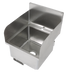 Thumbnail image #1 for John Boos Pro-Bowl Wall-Mount Stainless Steel Hand Sink with Side Splashes, 16
