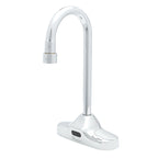 Thumbnail image #1 for T&S Brass Chekpoint EC-3107-VF05-HG Touchless Deck-Mount Faucet, 4-Inch Centers, Rigid Gooseneck, 0.5 GPM, Chrome, Hydro-Generator
