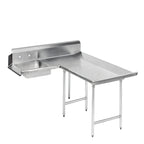 Thumbnail image #1 for Advance Tabco DTS-D30-72R L-Shaped Corner Dish Table with Right-Hand Landing and Pre-Rinse Sink, 71 Inches, 14/304 Stainless Steel