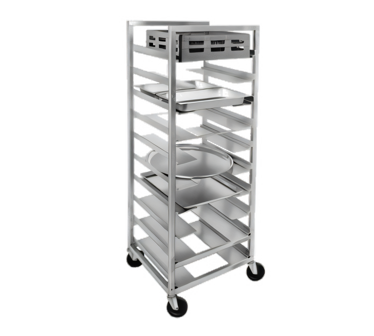 Product image #1 for Channel Manufacturing All-Welded Aluminum Universal Rack, 5-Pan Capacity, 5-Inch Swivel Casters
