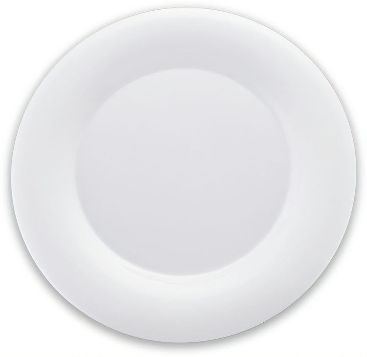Product image #1 for Sierrus™ 12-Inch White Round Wide Rim Melamine Dinner Plate