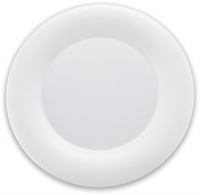 Sierrus™ 12-Inch White Round Wide Rim Melamine Dinner Plate