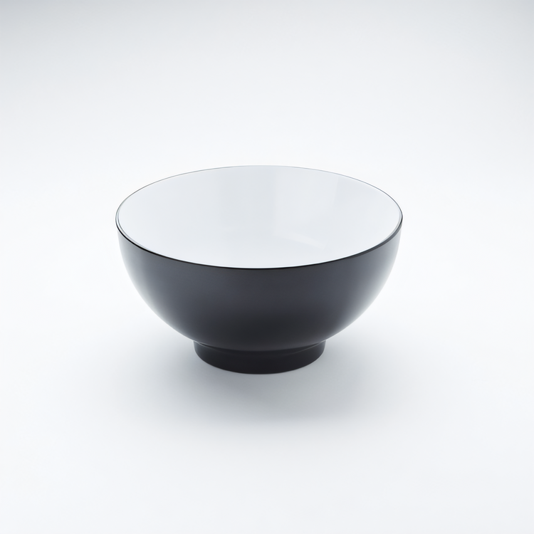 Product image #1 for 120 oz Round Black/White Melamine Bowl, 10-Inch Diameter
