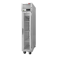 Turbo Air PRO Series 1-Section Glass Door Reach-In Refrigerator, 13.34 Cu. Ft., Top-Mounted Self-Contained Refrigeration