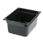 Thumbnail image #1 for CFS Brands StorPlus™ 10222B03 1/2-Size Black Polycarbonate Food Pan, 6" Deep Case of 6