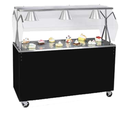 Product image #1 for Vollrath 2-Series Affordable Portable White Cashier Station with Stainless Steel Top, Open Base, and Casters