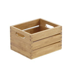 Thumbnail image #1 for American Metalcraft WCBA7 Rectangular Bamboo Condiment Caddy, 1 Section, Natural, Hand Wash Only Case of 12