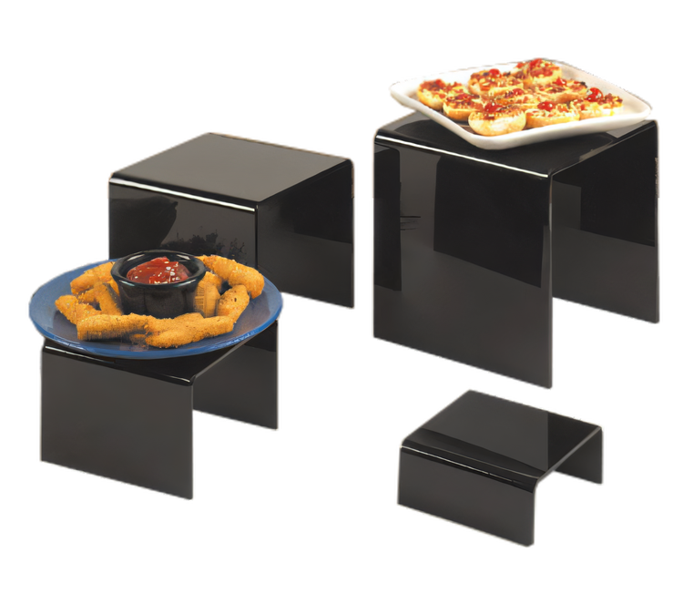 Product image #1 for American Metalcraft Black Acrylic Square Buffet Riser Set, 4-Piece