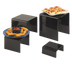 Thumbnail image #1 for American Metalcraft Black Acrylic Square Buffet Riser Set, 4-Piece