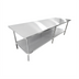 Thumbnail image #1 for Sapphire 108-Inch 18/430 Stainless Steel Flat Top Worktable with Undershelf