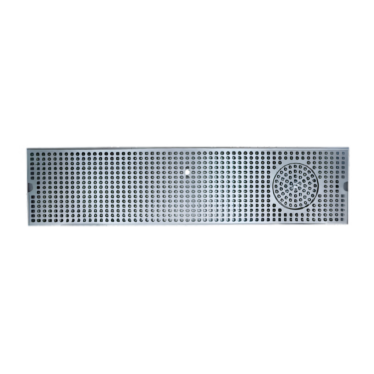 Product image #1 for 30 Inch Surface-Mount Stainless Steel Drip Tray Trough with Integral Glass Rinser