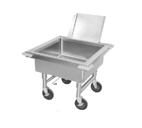 Product image #1 for Advance Tabco Special Value Portable Utensil Cleaner & Soak Sink with Casters, 22 x 22 x 8-Inch Compartment