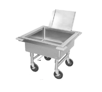 Advance Tabco Special Value Portable Utensil Cleaner & Soak Sink with Casters, 22 x 22 x 8-Inch Compartment