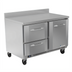 Thumbnail image #1 for Victory Refrigeration VWFD48HC-2 48-Inch Two-Section Worktop Freezer Counter with Doors and Drawers, 11.04 Cu. Ft., Rear-Mounted Self-Contained R290