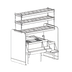 Thumbnail image #1 for Top Shelf 54-Inch Pass-Thru Underbar Ice Bin/Cocktail Station with Dual Right Sinks and Overshelves