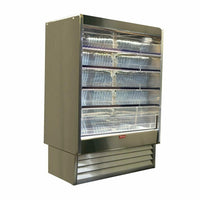 Howard-McCray 99-Inch Self-Contained Dairy Open Merchandiser with LED Shelves, Stainless Steel