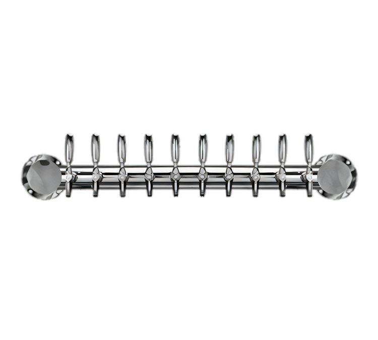 Product image #1 for Metropolis WM 10-Faucet Wall-Mount Glycol-Cooled Draft Beer Tower, 2-Column, Polished Stainless Steel