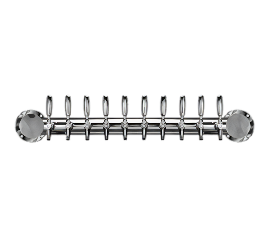 Product image #1 for Metropolis WM 10-Faucet Wall-Mount Glycol-Cooled Draft Beer Tower, 2-Column, Polished Stainless Steel