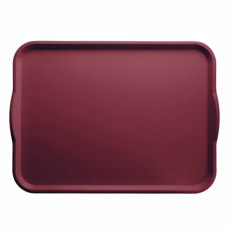 Product image #1 for Cambro Camtray® 14 x 18 Rectangular Dietary Tray with Handles, Reinforced Fiberglass, Burgundy Wine