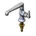 Thumbnail image #1 for T&S Brass B-0208-CR-HW Single Hole Single Temperature Pantry Deck-Mount Faucet with 6-Inch Swivel Cast Spout and Cerama Cartridge
