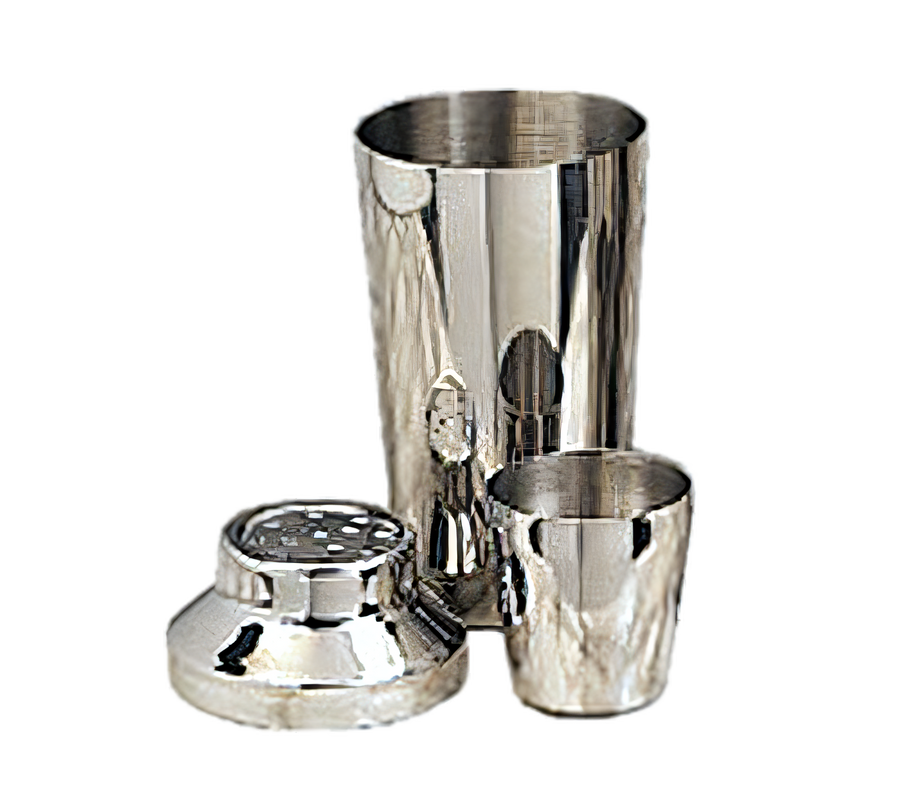 Product image #1 for 16 oz Three-Piece Stainless Steel Cocktail Shaker with Strainer Top and Jigger Cap