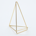 Thumbnail image #1 for American Metalcraft Geometric Gold Metal Menu/Card Holder, 4 Inches Tall