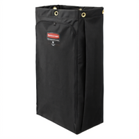 Rubbermaid Commercial Products 30 Gallon Canvas Housekeeping Cart Bag with Vinyl Lining, Black