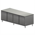 Thumbnail image #1 for BK Resources 96 x 30 Inch Dual-Access Stainless Steel Cabinet Base Chef Table with Hinged Doors