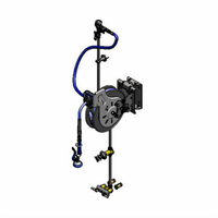 Open Wall-Mount Retractable Hose Reel Assembly with 35 Ft. Hose, 3-In. Concealed Mixing Faucet and High-Flow Spray Valve