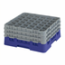 Thumbnail image #2 for Cambro Camrack Full Size 36-Compartment Low Profile Glass Rack with 3 Soft Gray Extenders, Navy Blue