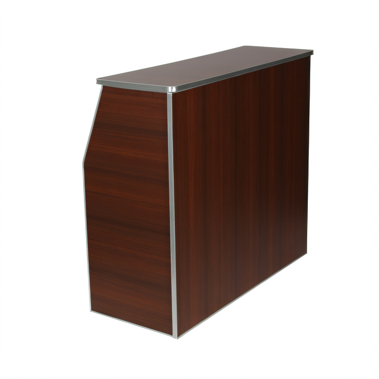 Product image #1 for Flash Furniture Amara 4 Ft. Folding Portable Bar Table with Walnut Woodgrain Laminate Top