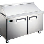 Thumbnail image #1 for Hurakan by Equip.me 48-Inch Mega Top Refrigerated Sandwich Prep Table, 2-Door, 9.5 Cu. Ft.