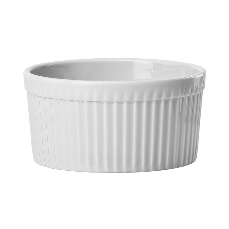 Product image #1 for Winco 16 oz Round Fluted Porcelain Souffle Bowl