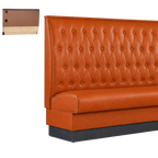 Thumbnail image #1 for ATSMFG ATS AT&S-ASWB-W48-BT GR8 William Wall Booth, 48" high, Sewn Button-tuft back, removable sinuous spring seat with connecting links
