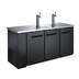 Thumbnail image #1 for Omcan Commercial 3-Section Flat Top Draft Beer Cooler/Kegerator, 73-Inch Wide, 19.6 Cu. Ft.