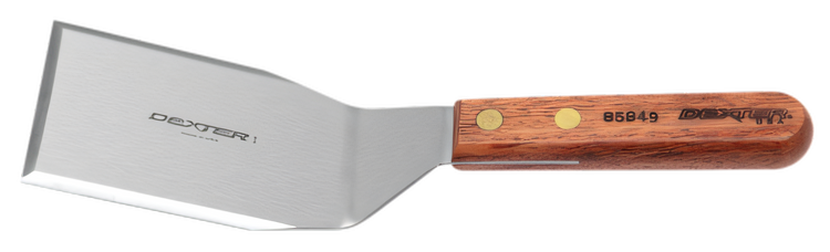 Product image #2 for Traditional 4 x 3 Inch Balanced Stainless Steel Hamburger Turner with Rosewood Handle