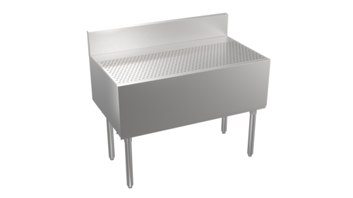 Product image #1 for Krowne Stadium Series Free-Standing Stainless Steel Underbar Drainboard, 42 Inch W x 29 Inch D
