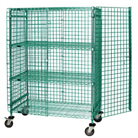 Quantum Mobile Wire Security Cage Shelving Unit, 48