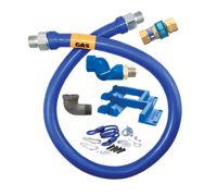 Dormont Blue Hose 1-1/4-Inch ID x 48-Inch Moveable Gas Connector Hose Assembly with SnapFast QD, Swivel MAX, and Safety Set