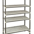 Thumbnail image #1 for Cambro Camshelving® Elements EMT244880V5480 5-Tier High-Density Overhead Track Mobile Shelving Starter Unit, 24 x 48 x 80 Inches