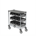 Thumbnail image #1 for Metro Chain Reaction Mobile 2-Tier Condiment Cart with 304 Stainless Steel Top Shelf and Adjustable Wire Bottom Shelf