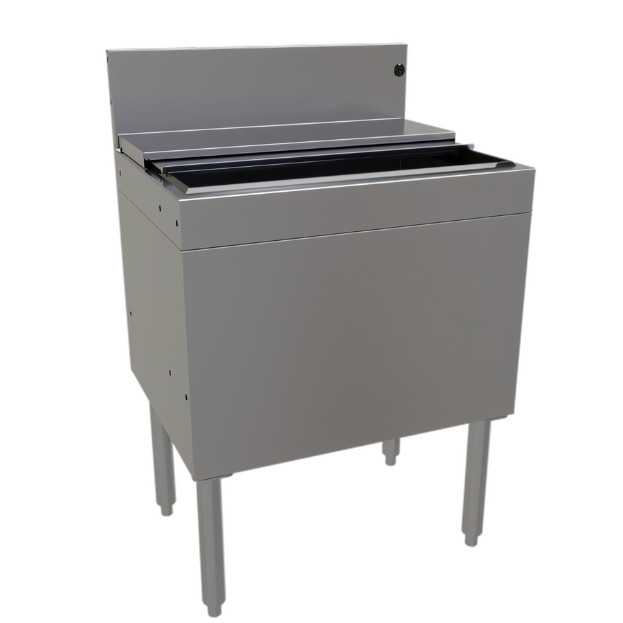 Product image #1 for Glastender Extra Deep Underbar Stainless Steel Bar Ice Bin, 24 Inch x 19 Inch, 92 lb Capacity