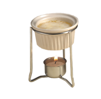American Metalcraft 4 oz Ceramic Butter Warmer Set with Chrome-Plated Stand