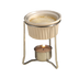 Thumbnail image #1 for American Metalcraft 4 oz Ceramic Butter Warmer Set with Chrome-Plated Stand