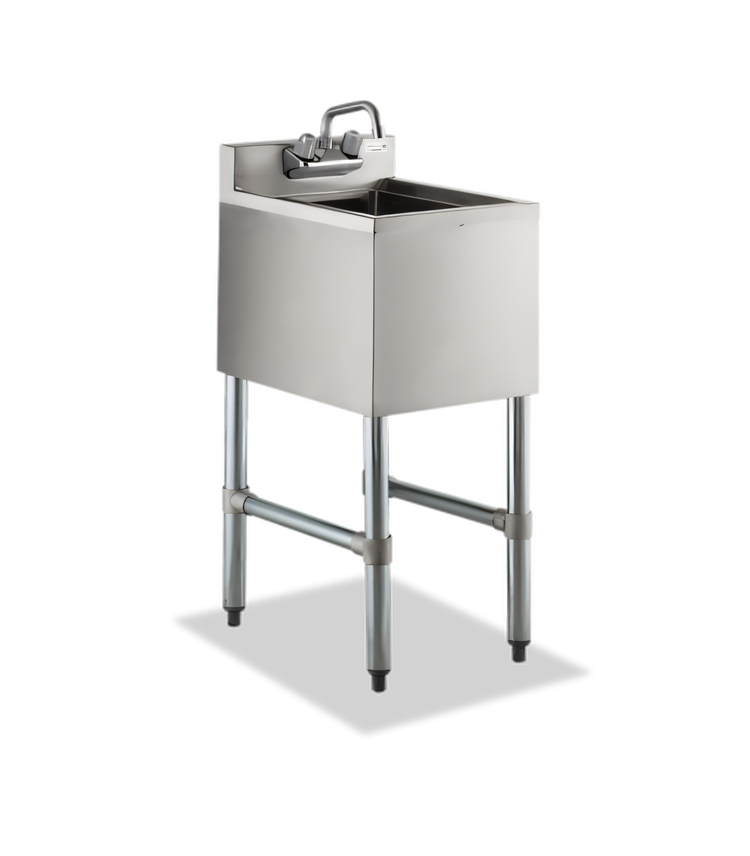 Product image #1 for Steel Works Stainless One Compartment Underbar Hand Sink, 14-1/2" x 18-3/4" x 33" H