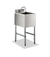 Steel Works Stainless One Compartment Underbar Hand Sink, 14-1/2